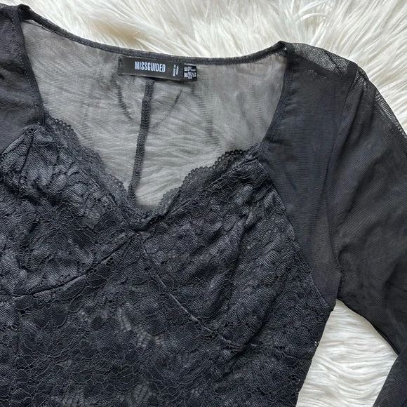 Missguided sheer lace bodysuit - Picture 10 of 12